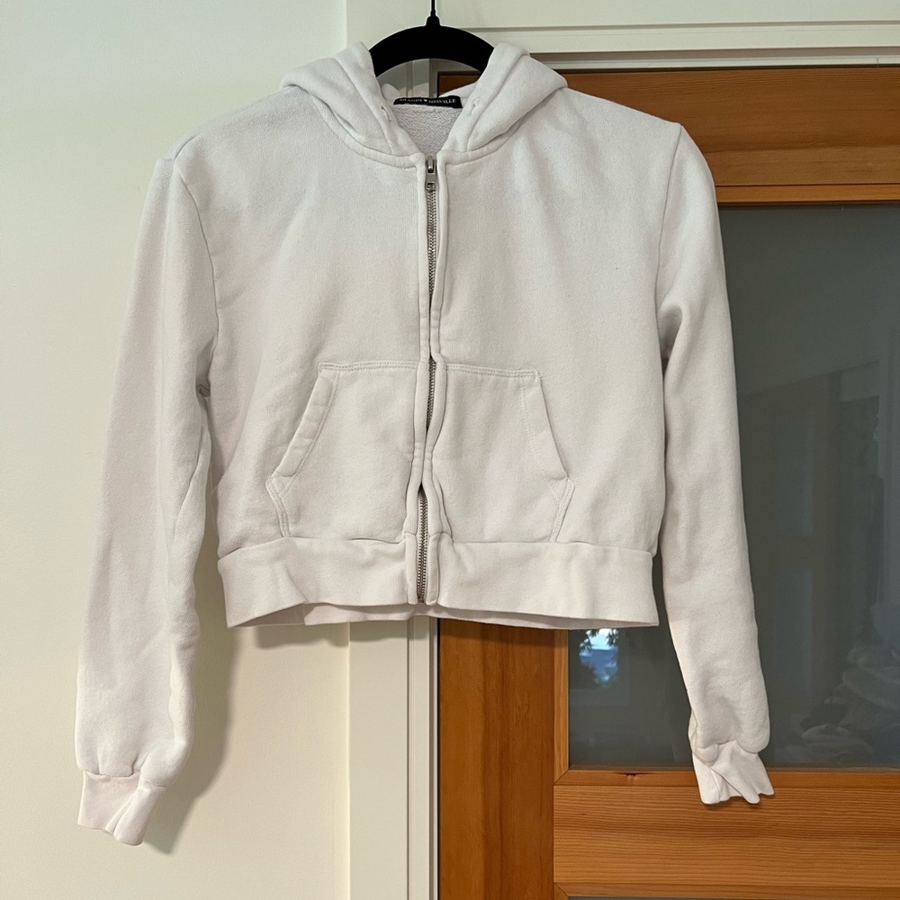 brandy melville white crystal hoodie
